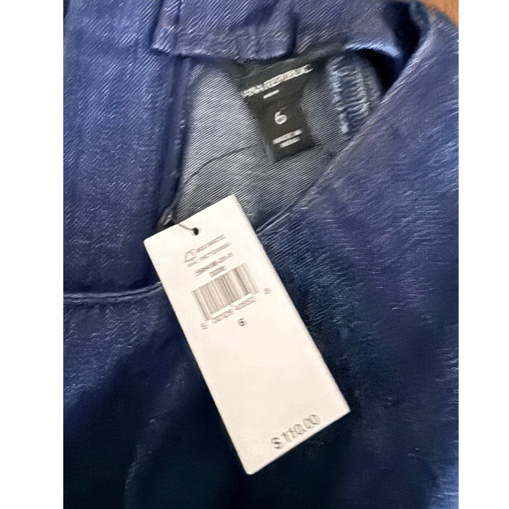 Banana Republic Denim Fit and Flare Mini Dress Indigo Blue Long Sleeve Size 6 - Picture 6 of 12